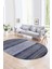 Dijital Kaymaz Yıkanabilir Modern Desen Oval Yolluk Mutfak Salon Halısı, N-O-Modern-83-Mavi, 1