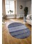 Dijital Kaymaz Yıkanabilir Modern Desen Oval Yolluk Mutfak Salon Halısı, N-O-Modern-83-Mavi, 3