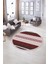 Dijital Kaymaz Taban Yıkanabilir Modern Desen Yuvarlak Mutfak Salon Halısı, N-Y-Modern-18-Bordo, 5