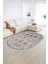 Dijital Kaymaz Yıkanabilir Modern Desen Oval Yolluk Mutfak Salon Halısı, N-O-Modern-29-Gri, 2