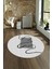 Dijital Kaymaz Taban Yıkanabilir Modern Desen Yuvarlak Mutfak Salon Halısı, N-Y-Modern-61-Gri, 4