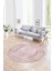 Dijital Kaymaz Taban Yıkanabilir Modern Desen Yuvarlak Mutfak Salon Halısı, N-Y-Modern-62-Pembe, 1
