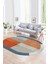 Dijital Kaymaz Yıkanabilir Modern Desen Oval Yolluk Mutfak Salon Halısı, N-O-MODERN-107-RENKLİ, 1