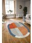 Dijital Kaymaz Yıkanabilir Modern Desen Oval Yolluk Mutfak Salon Halısı, N-O-MODERN-107-RENKLİ, 3