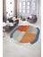 Dijital Kaymaz Yıkanabilir Modern Desen Oval Yolluk Mutfak Salon Halısı, N-O-MODERN-107-RENKLİ, 5