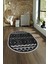 Dijital Kaymaz Yıkanabilir Modern Desen Oval Yolluk Mutfak Salon Halısı, N-O-Modern-68-Antrasit, 4