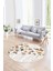 Dijital Kaymaz Taban Yıkanabilir Modern Desen Yuvarlak Mutfak Salon Halısı, N-Y-Modern-42-Kahve, 1