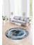 Dijital Kaymaz Taban Yıkanabilir Modern Desen Yuvarlak Mutfak Salon Halısı, N-Y-Modern-46-Mavi, 1