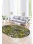 Dijital Kaymaz Yıkanabilir Modern Desen Oval Yolluk Mutfak Salon Halısı, N-O-MODERN-100-SARI, 1