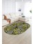 Dijital Kaymaz Yıkanabilir Modern Desen Oval Yolluk Mutfak Salon Halısı, N-O-MODERN-100-SARI, 2