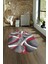 Dijital Kaymaz Yıkanabilir Modern Desen Oval Yolluk Mutfak Salon Halısı, N-O-Modern-97-Kırmızı, 4