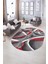 Dijital Kaymaz Yıkanabilir Modern Desen Oval Yolluk Mutfak Salon Halısı, N-O-Modern-97-Kırmızı, 5