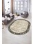 Dijital Kaymaz Yıkanabilir Modern Desen Oval Yolluk Mutfak Salon Halısı, N-O-MODERN-118-BEJ, 5