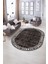 Dijital Kaymaz Yıkanabilir Modern Desen Oval Yolluk Mutfak Salon Halısı, N-O-MODERN-118-KAHVE, 5