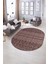 Dijital Kaymaz Yıkanabilir Modern Desen Oval Yolluk Mutfak Salon Halısı, N-O-Modern-86-Bordo, 5