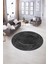 Dijital Kaymaz Taban Yıkanabilir Modern Desen Yuvarlak Mutfak Salon Halısı, N-Y-Modern-62-Antrasit, 5