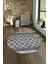 Dijital Kaymaz Taban Yıkanabilir Modern Desen Yuvarlak Mutfak Salon Halısı, N-Y-Modern-69-Gri, 4