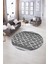 Dijital Kaymaz Taban Yıkanabilir Modern Desen Yuvarlak Mutfak Salon Halısı, N-Y-Modern-69-Gri, 5