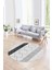 Dijital Kaymaz Taban Yıkanabilir Modern Desen Yuvarlak Mutfak Salon Halısı, N-Y-Modern-75-Gri, 1