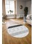 Dijital Kaymaz Taban Yıkanabilir Modern Desen Yuvarlak Mutfak Salon Halısı, N-Y-Modern-75-Gri, 3