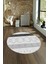 Dijital Kaymaz Taban Yıkanabilir Modern Desen Yuvarlak Mutfak Salon Halısı, N-Y-Modern-75-Gri, 4