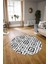 Dijital Kaymaz Taban Yıkanabilir Modern Desen Yuvarlak Mutfak Salon Halısı, N-Y-Modern-23-Gri, 3