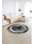 Dijital Kaymaz Taban Yıkanabilir Modern Desen Yuvarlak Mutfak Salon Halısı, N-Y-Modern-46-Gri, 2