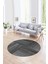 Dijital Kaymaz Taban Yıkanabilir Modern Desen Yuvarlak Mutfak Salon Halısı, N-Y-Modern-34-Gri, 1