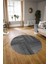 Dijital Kaymaz Taban Yıkanabilir Modern Desen Yuvarlak Mutfak Salon Halısı, N-Y-Modern-34-Gri, 3