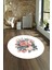 Dijital Kaymaz Taban Yıkanabilir Modern Desen Yuvarlak Mutfak Salon Halısı, N-Y-Modern-35-Beyaz, 4