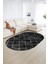 Dijital Kaymaz Yıkanabilir Modern Desen Oval Yolluk Mutfak Salon Halısı, N-O-Modern-57-Antrasit, 2