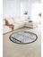Dijital Kaymaz Taban Yıkanabilir Modern Desen Yuvarlak Mutfak Salon Halısı, N-Y-Modern-68-Gri, 2