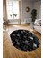 Dijital Kaymaz Yıkanabilir Modern Desen Oval Yolluk Mutfak Salon Halısı, N-O-Modern-31-Antrasit, 3