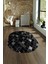 Dijital Kaymaz Yıkanabilir Modern Desen Oval Yolluk Mutfak Salon Halısı, N-O-Modern-31-Antrasit, 4