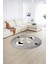Dijital Kaymaz Taban Yıkanabilir Modern Desen Yuvarlak Mutfak Salon Halısı, N-Y-Modern-12-Gri, 2