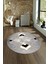 Dijital Kaymaz Taban Yıkanabilir Modern Desen Yuvarlak Mutfak Salon Halısı, N-Y-Modern-12-Gri, 4