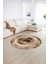 Dijital Kaymaz Taban Yıkanabilir Modern Desen Yuvarlak Mutfak Salon Halısı, N-Y-Modern-46-Kahve, 2