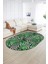 Dijital Kaymaz Yıkanabilir Modern Desen Oval Yolluk Mutfak Salon Halısı, N-O-MODERN-100-YEŞİL, 2