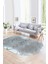 Dijital Kaymaz Yıkanabilir Modern Desen Oval Yolluk Mutfak Salon Halısı, N-O-Modern-44-Mavi, 1