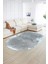 Dijital Kaymaz Yıkanabilir Modern Desen Oval Yolluk Mutfak Salon Halısı, N-O-Modern-44-Mavi, 2