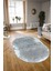 Dijital Kaymaz Yıkanabilir Modern Desen Oval Yolluk Mutfak Salon Halısı, N-O-Modern-44-Mavi, 3