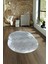 Dijital Kaymaz Yıkanabilir Modern Desen Oval Yolluk Mutfak Salon Halısı, N-O-Modern-44-Mavi, 4