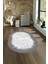 Dijital Kaymaz Yıkanabilir Modern Desen Oval Yolluk Mutfak Salon Halısı, N-O-Modern-43-Gri, 4