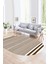 Dijital Kaymaz Yıkanabilir Modern Desen Oval Yolluk Mutfak Salon Halısı, N-O-Modern-63-Kahve, 1