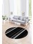 Dijital Kaymaz Taban Yıkanabilir Modern Desen Yuvarlak Mutfak Salon Halısı, N-Y-Modern-25-Antrasit, 1
