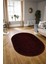 Dijital Kaymaz Yıkanabilir Modern Desen Oval Yolluk Mutfak Salon Halısı, N-O-MODERN-113-BORDO, 3