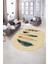Dijital Kaymaz Yıkanabilir Modern Desen Oval Yolluk Mutfak Salon Halısı, N-O-MODERN-114-KREM, 5