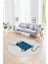 Dijital Kaymaz Taban Yıkanabilir Modern Desen Yuvarlak Mutfak Salon Halısı, N-Y-Modern-61-Mavi, 1