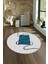 Dijital Kaymaz Taban Yıkanabilir Modern Desen Yuvarlak Mutfak Salon Halısı, N-Y-Modern-61-Mavi, 4