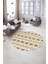 Dijital Kaymaz Taban Yıkanabilir Modern Desen Yuvarlak Mutfak Salon Halısı, N-Y-Modern-64-Kahve, 5